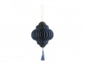 Boule de papier nid d'abeille Lanterne - bleu marine - 15cm