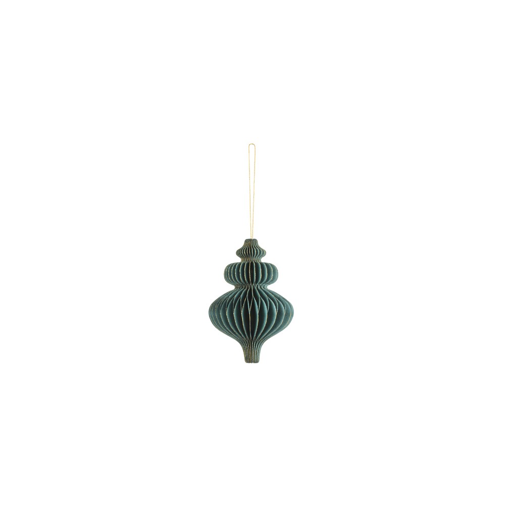 Boule en papier nid d'abeille Stalactite - vert bouteille - 15cm