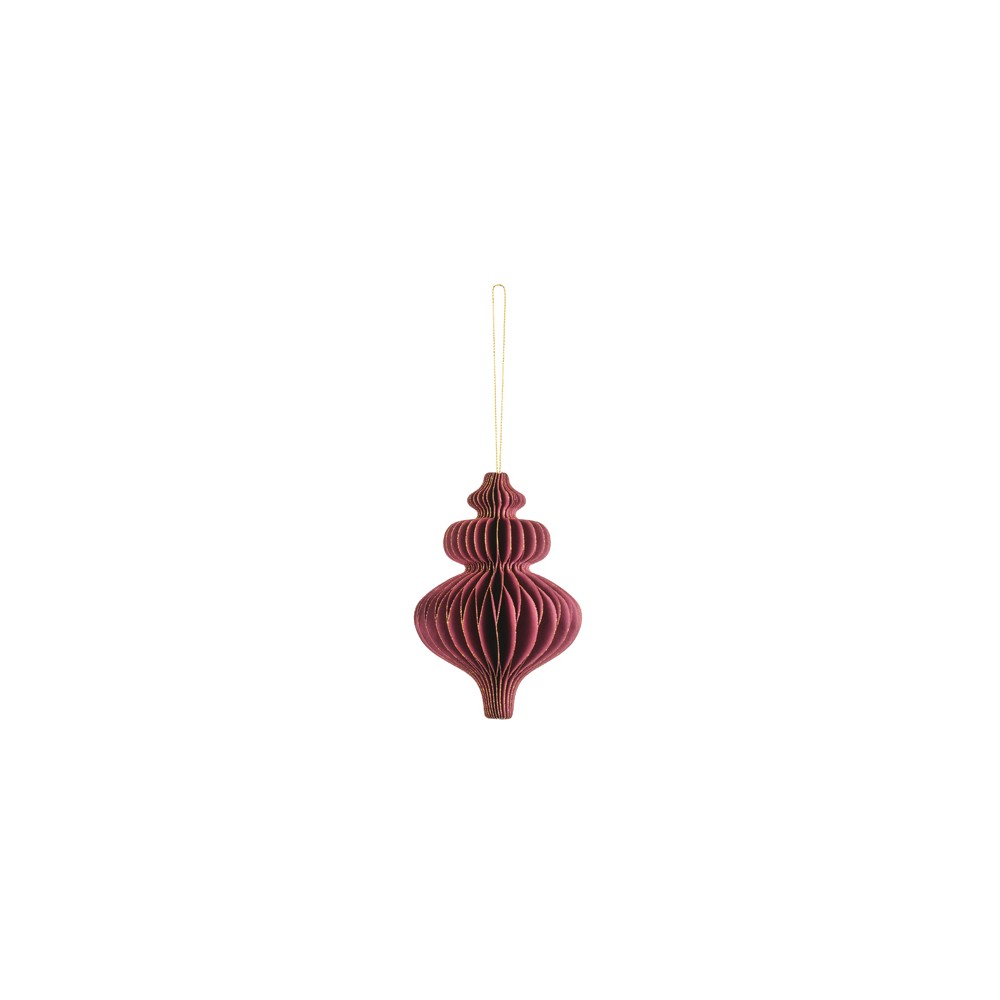 Boule en papier nid d'abeille Stalactite - bordeaux - 15cm