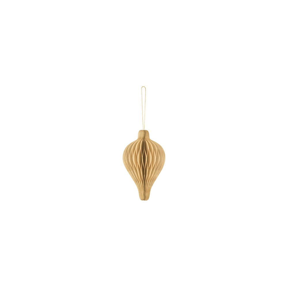 Boule en papier nid d'abeille Gouttelette - beige - 12cm