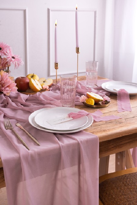 Chemin de table en chiffon...
