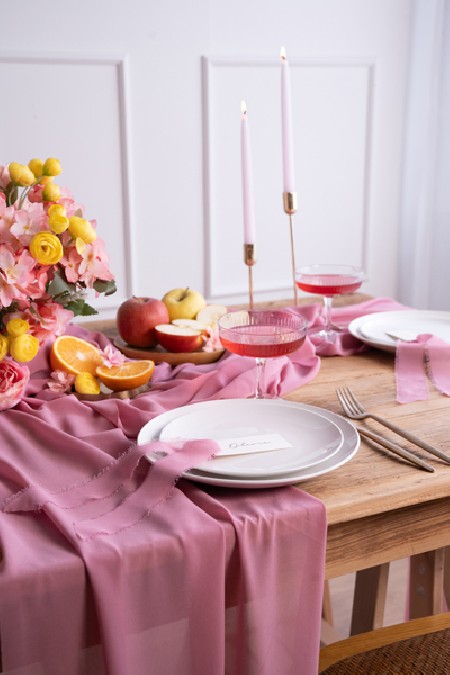 Chemin de table en chiffon...