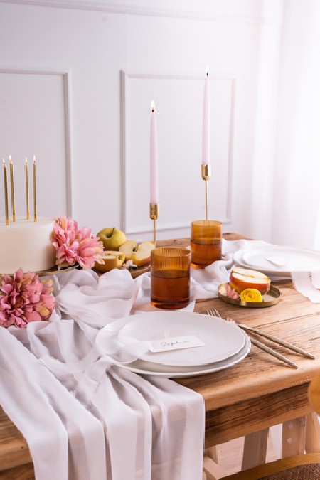 Chemin de table en chiffon...