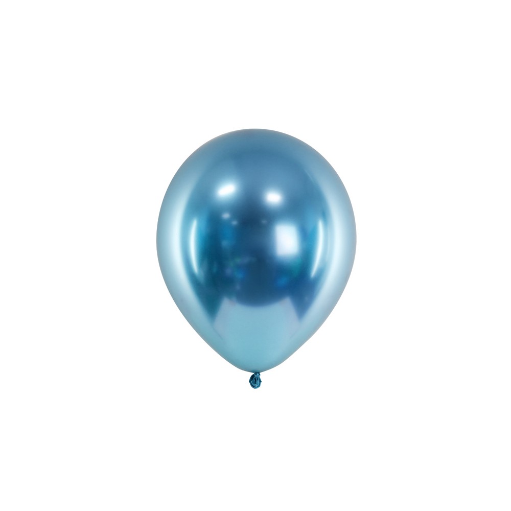 50 ballons en latex – Bleu – Finition brillante – 30 cm