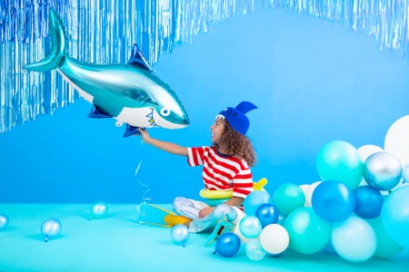 50 Ballons Glossy 30 cm - bleu