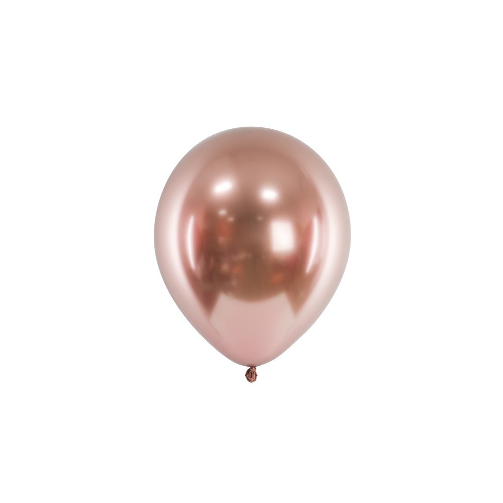 10 ballons en latex – Or rose – Finition brillante – 30 cm