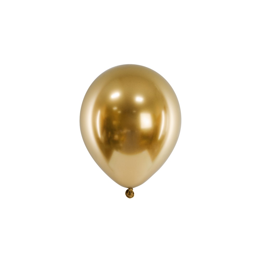 5 Ballons Glossy 46 cm - or