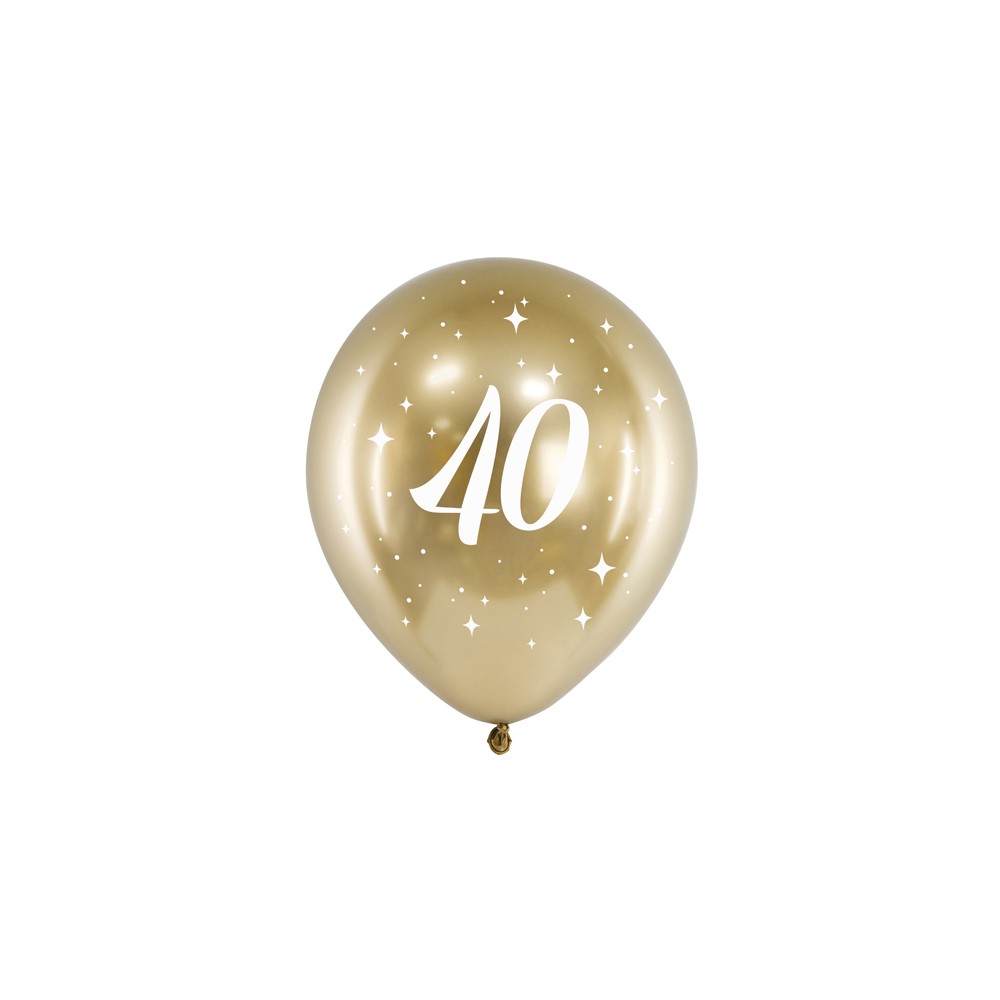 6 Ballons Glossy 30 cm - 40 - ors