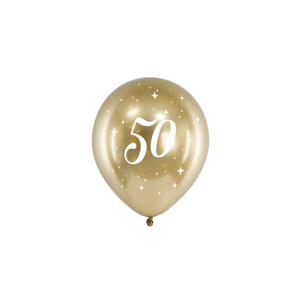 6 Ballons Glossy 30 cm - 50 - ors