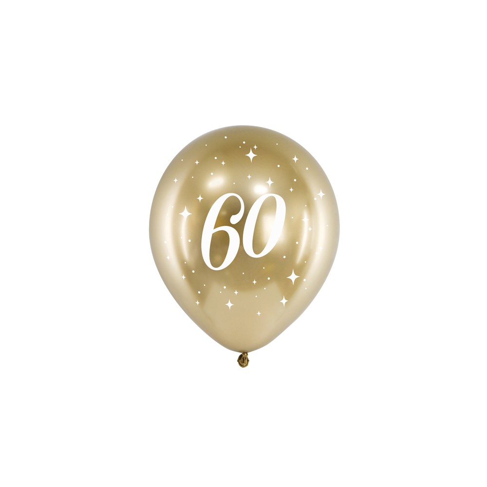6 Ballons Glossy 30 cm - 60 - ors