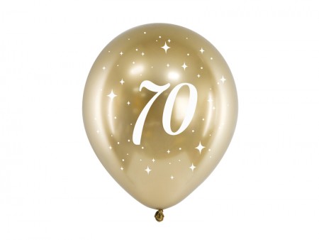 6 Ballons Glossy 30 cm - 70...