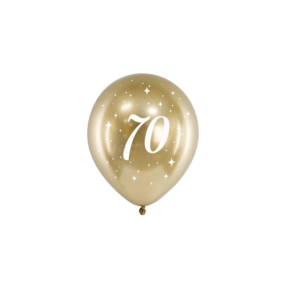 6 Ballons Glossy 30 cm - 70 - ors
