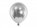 50 Ballons Glossy 12 cm - argent