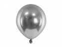 50 Ballons Glossy 12 cm - argent foncé