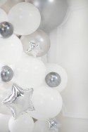 50 Ballons Glossy 12 cm - argent foncé