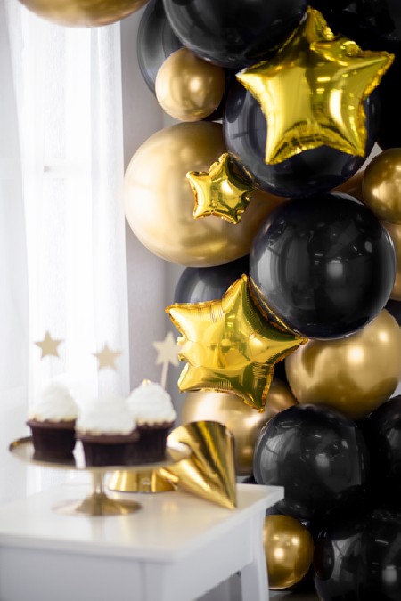50 Ballons Glossy 12 cm - or