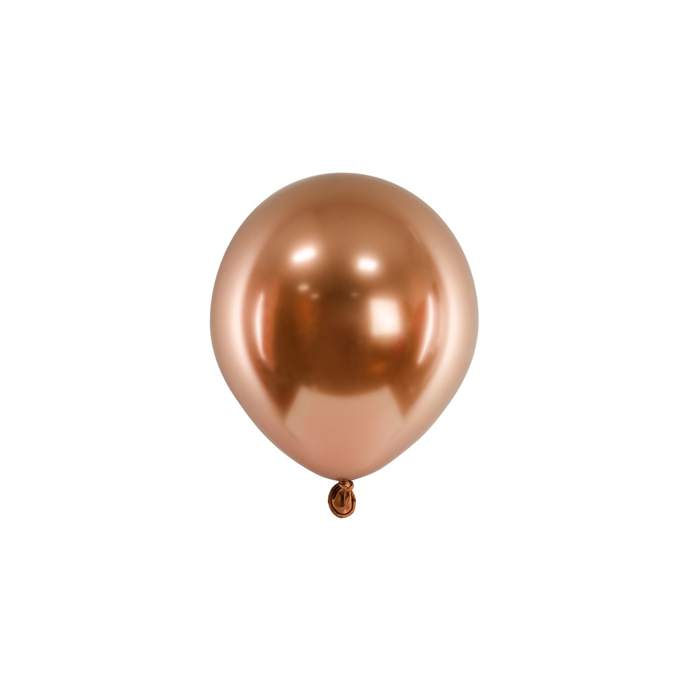 50 ballons en latex – Cuivre – Finition brillante – 12 cm