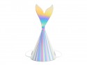 6 Chapeaux de fête sirène irisé