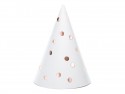 6 Chapeaux de fête à pois - blanc