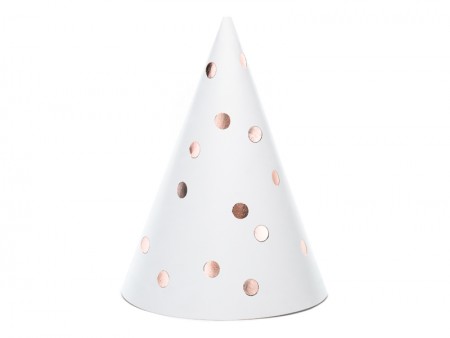 6 Chapeaux de fête à pois -...