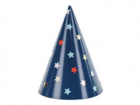 6 Chapeaux de fête Etoiles
