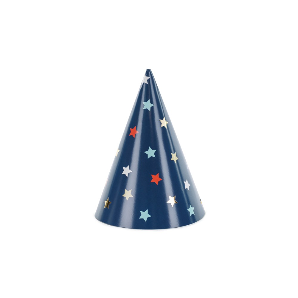 6 Chapeaux de fête Etoiles