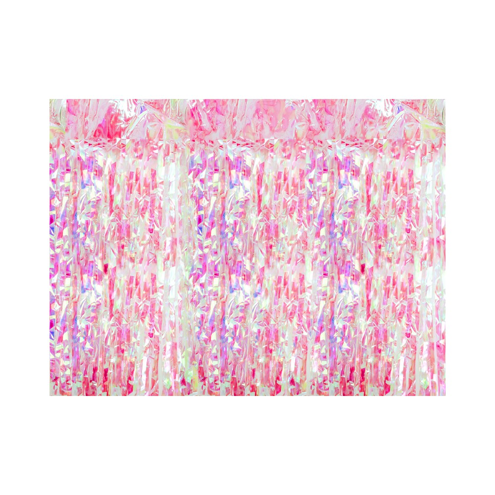 Rideau de fête - rose irisé
