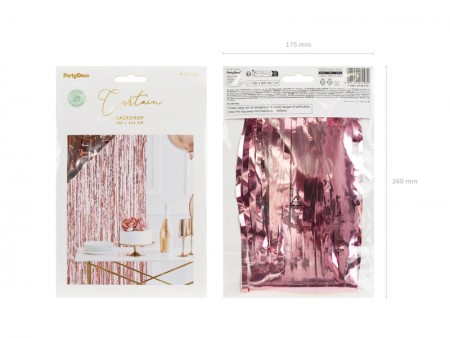 Rideau de fête - or rose