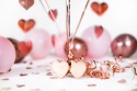 Poids ballon Coeurs - or rose