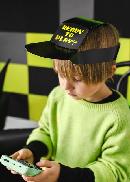 6 Chapeaux en papier Gamer...