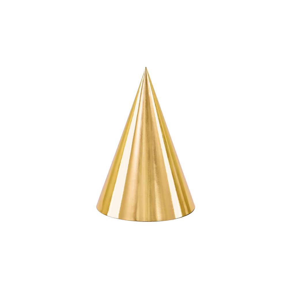 6 Chapeaux de fête - or