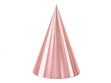 6 Chapeaux de fête - or rose