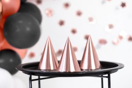 6 Chapeaux de fête - or rose