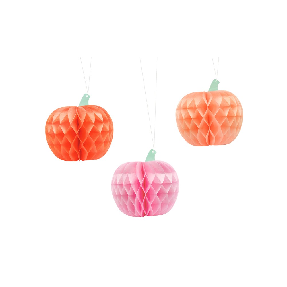 3 Décoration en papier de soie Citrouilles