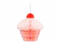 Décoration alvéolée en papier de soie "Cupcake"