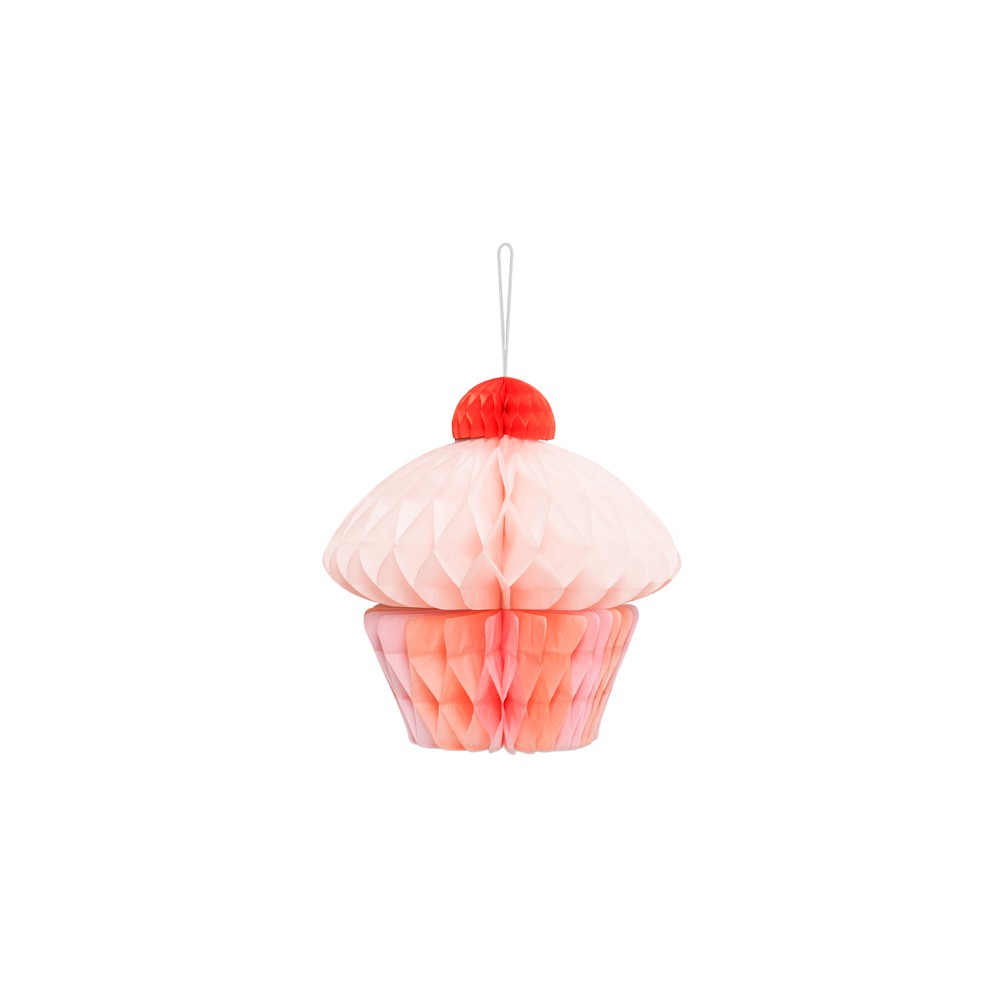 Décoration alvéolée en papier de soie "Cupcake"