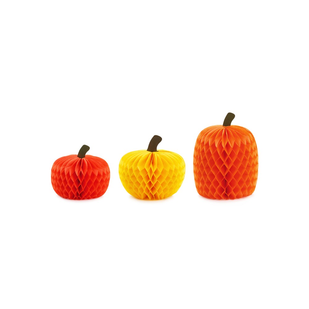 3 Décoration en papier Citrouilles