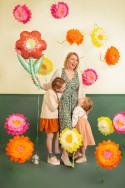 3 Décoration en papier de soie Fleurs
