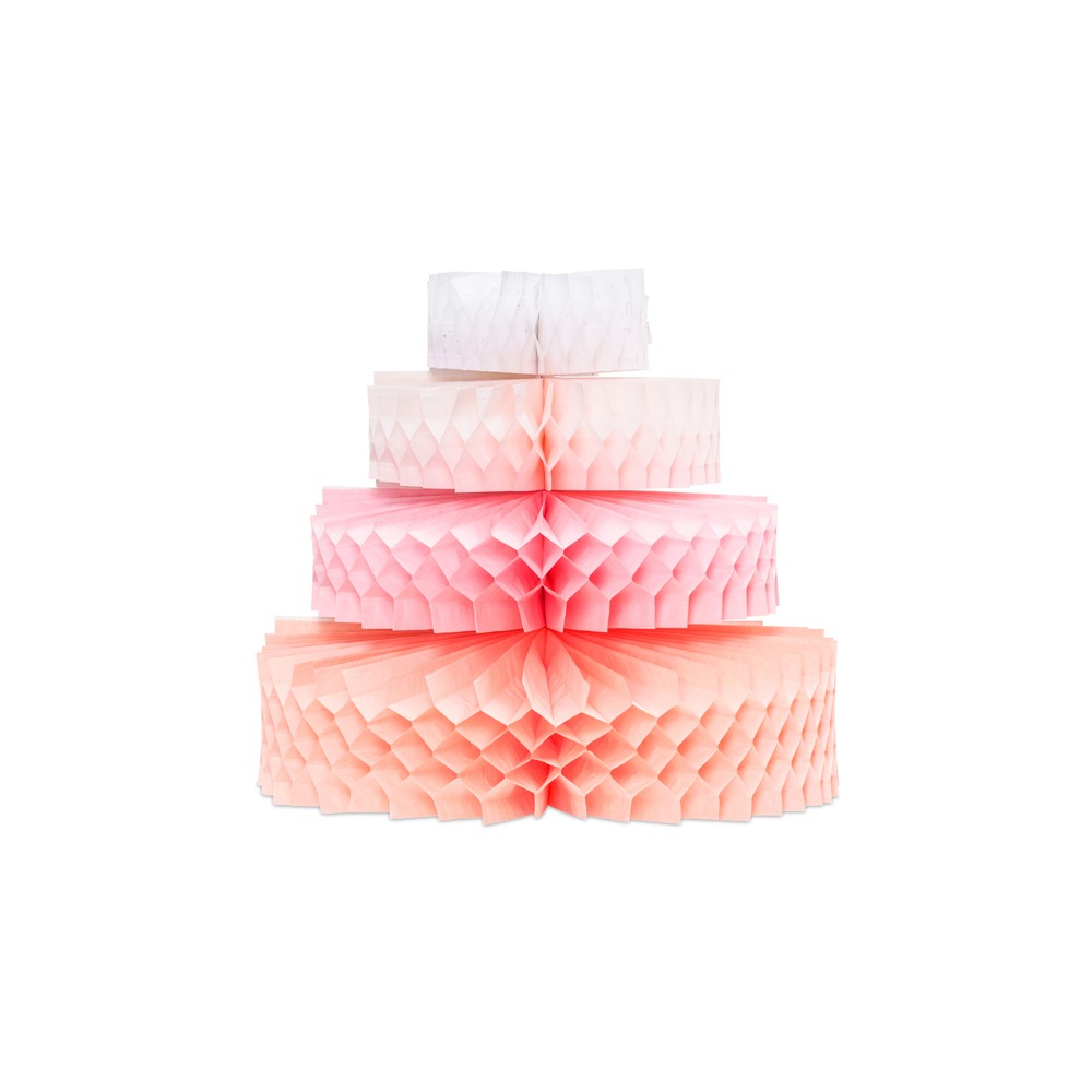 Décoration alvéolée en papier de soie "Gâteau"