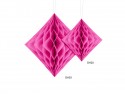 Diamant en papier de soie - rose foncé - 30 cm