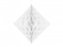 Diamant en papier de soie - blanc - 30 cm