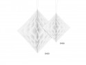 Diamant en papier de soie - blanc - 30 cm