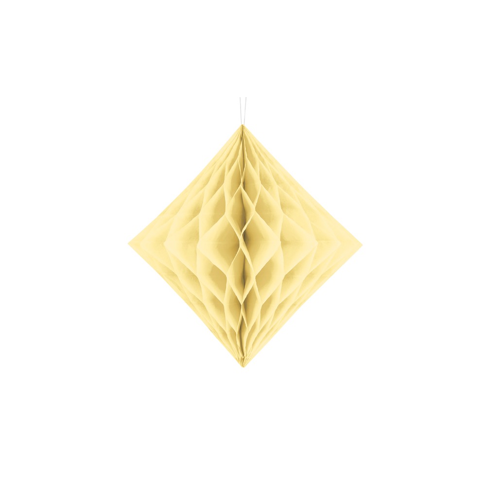 Diamant en papier de soie - crème - 30 cm