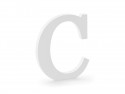 Lettre C en bois - blanche