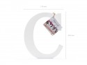 Lettre C en bois - blanche