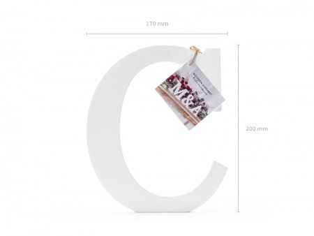 Lettre C en bois - blanche