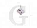 Lettre G en bois - blanche