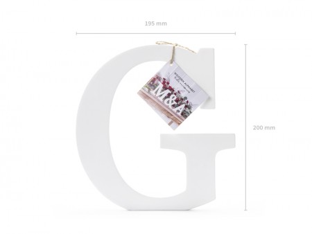 Lettre G en bois - blanche