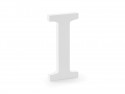 Lettre I en bois - blanche