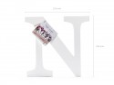 Lettre N en bois - blanche